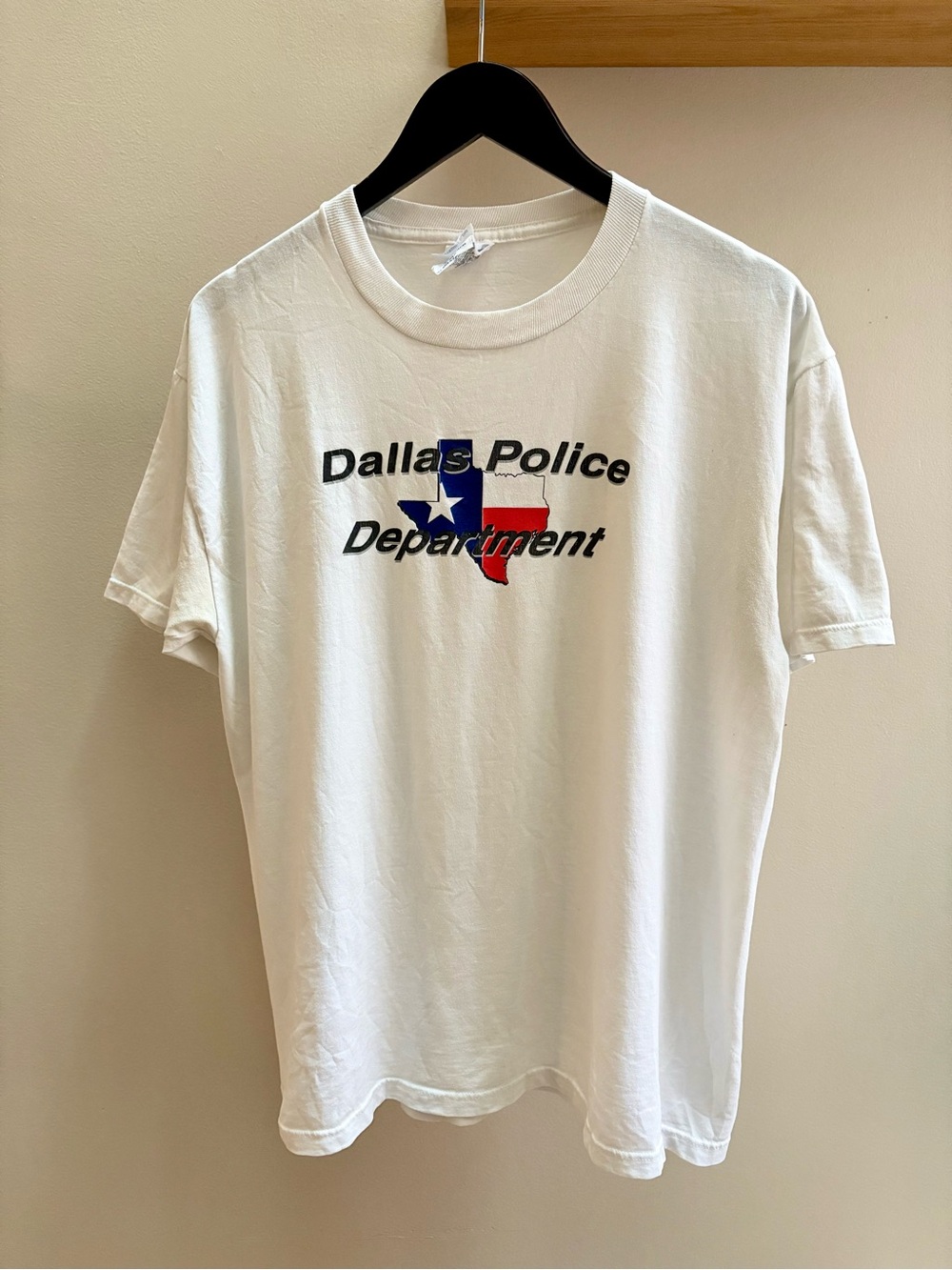 Dallas Police Department VTG late 90s white Jerzees T-shirt L Made in USA